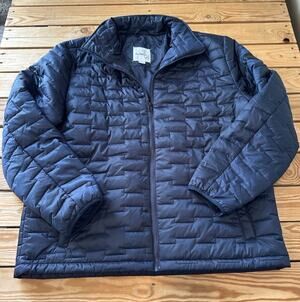 Sam Edelman NWT Men’s Full zip Brick Quilt puffer jacket size XL Navy L2